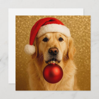 Cartes Pour Fêtes Annuelles Golden Retriever Christmas Card.