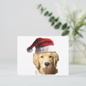 Cartes Pour Fêtes Annuelles Golden Retriever de Noël (Debout devant)