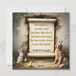 Cartes Pour Fêtes Annuelles Golden Retriever dog et le message