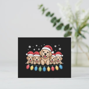 Cartes Pour Fêtes Annuelles Golden Retriever drôle de Noël Chien chiot 