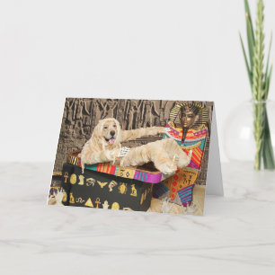 Cartes Pour Fêtes Annuelles Golden Retriever Egyptienne maman Halloween 