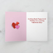 Cartes Pour Fêtes Annuelles Golden Retriever Puppy Valentine's Day Card (Intérieur)