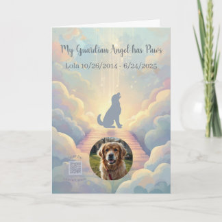 Cartes Pour Fêtes Annuelles Golden Retriever Rainbow Bridge Memorial Card Pet