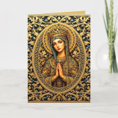 Cartes Pour Fêtes Annuelles Golden Revergence Vierge Marie (Devant)