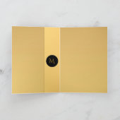 Cartes Pour Fêtes Annuelles Golden Rustic Rooster Année 2017 Monogramme à l'in (Intérieur)