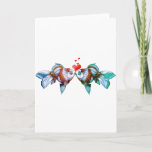 Cartes Pour Fêtes Annuelles Goldfish Kiss