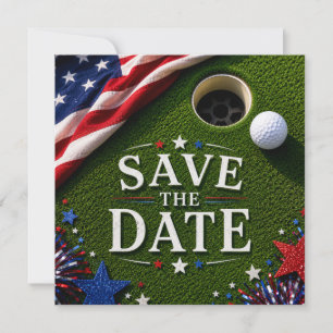 Cartes Pour Fêtes Annuelles Golf 4 juillet Jour de l'Indépendance pour golfeur
