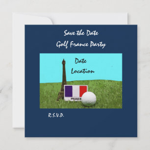 Cartes Pour Fêtes Annuelles Golf ball Tour Eiffel Paris France Golfer