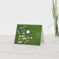 Golf Bonne Fête des pères pour golfer Card