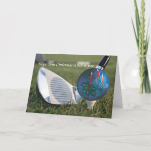 Cartes Pour Fêtes Annuelles Golf Christmas card with special verse