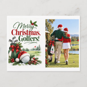 Cartes Pour Fêtes Annuelles Golf Créez Votre Propre Photo Joyeux Noël