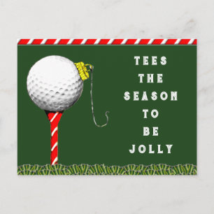 Cartes Pour Fêtes Annuelles Golf de Noël drôle