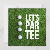 Cartes Pour Fêtes Annuelles Golf Jouons Par-Tee (Devant)