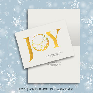 Cartes Pour Fêtes Annuelles Golf Joy & Peace Folded Christmas