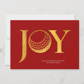 Cartes Pour Fêtes Annuelles Golf Joy & Peace Red Flat Christmas (Devant)