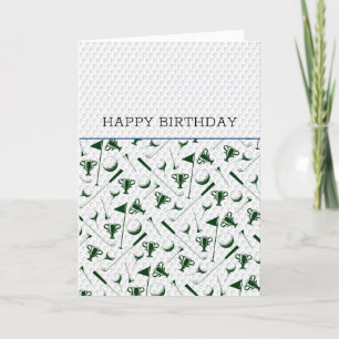 Cartes Pour Fêtes Annuelles Golf Joyeux Anniversaire Ajouter un message