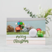 Cartes Pour Fêtes Annuelles Golf Joyeux Noël à Golfer  (Debout devant)