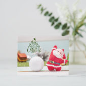 Cartes Pour Fêtes Annuelles Golf Joyeux Noël avec le Père Noël (Debout devant)