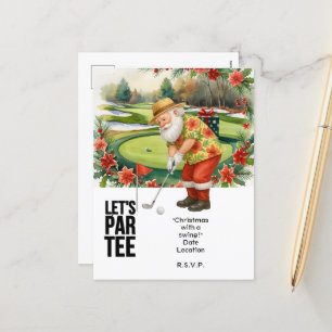 Cartes Pour Fêtes Annuelles Golf Juillet Noël avec Santa Claus Golf