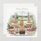 Cartes Pour Fêtes Annuelles Golf Merry Christmas from Golf Course Clubhouse (Devant / Derrière)
