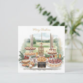 Cartes Pour Fêtes Annuelles Golf Merry Christmas from Golf Course Clubhouse (Debout devant)