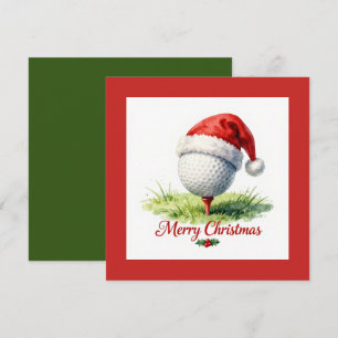 Cartes Pour Fêtes Annuelles Golf Noël avec balle de golf