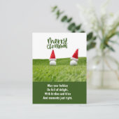 Cartes Pour Fêtes Annuelles Golf Noël avec Golf Ball (Debout devant)