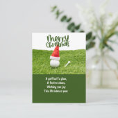 Cartes Pour Fêtes Annuelles Golf Noël avec Golf Ball (Debout devant)