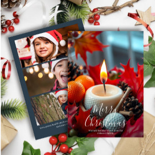 Cartes Pour Fêtes Annuelles Golf Noël bougie ・ Trois Photo Marine