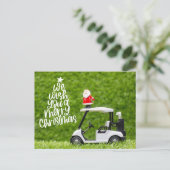 Cartes Pour Fêtes Annuelles Golf Noël thème pour golfeur (Debout devant)