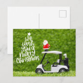 Cartes Pour Fêtes Annuelles Golf Noël thème pour golfeur (Devant / Derrière)