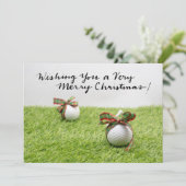 Cartes Pour Fêtes Annuelles Golf Noël thème pour golfeur (Debout devant)