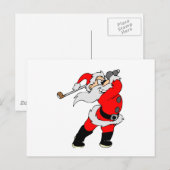 Cartes Pour Fêtes Annuelles Golf Père Noël (Devant / Derrière)