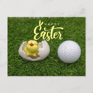 Cartes Pour Fêtes Annuelles Golf pour Happy Pâques avec oeufs et balle de golf