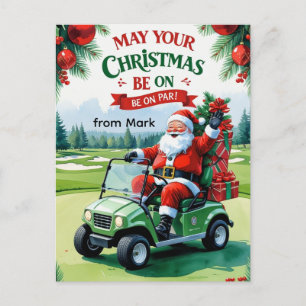 Cartes Pour Fêtes Annuelles Golf "Puisse ton Noël être en jeu" pour Golfer