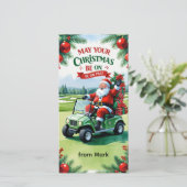 Cartes Pour Fêtes Annuelles Golf "Puisse ton Noël être en jeu" pour Golfer (Debout devant)