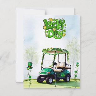 Cartes Pour Fêtes Annuelles Golf Saint-Patrick jour de l'eau-forte