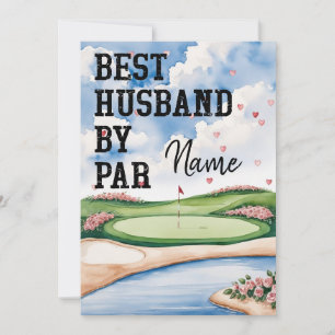 Cartes Pour Fêtes Annuelles Golf Saint-Valentin au mari golfeur meilleur par 