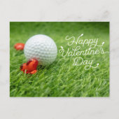 Cartes Pour Fêtes Annuelles Golf Saint Valentin avec balle pour Golfer (Devant)