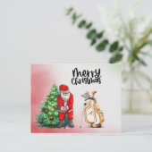 Cartes Pour Fêtes Annuelles Golf Santa Claus avec cadeau de Noël pour golfeur (Debout devant)