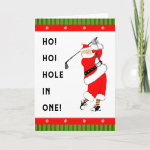 Cartes Pour Fêtes Annuelles Golf Trou en un Noël