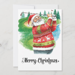 Cartes Pour Fêtes Annuelles Golf Ugly Sweater thème pour golfer Christmas