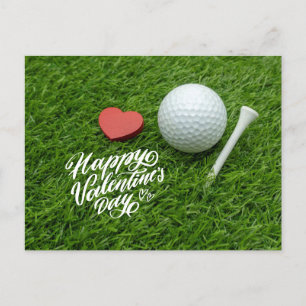 Cartes Pour Fêtes Annuelles Golf Valentine's Day pour Golfer avec Love Holiday