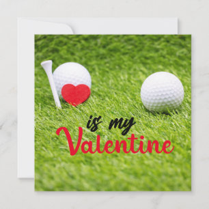 Cartes Pour Fêtes Annuelles Golf Valentine's Day pour Golfer avec Love Holiday