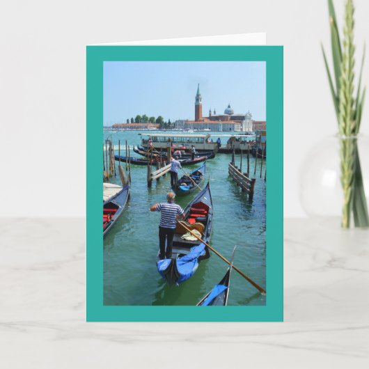 Cartes Pour Fêtes Annuelles Gondolas (Devant)