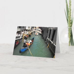 Cartes Pour Fêtes Annuelles Gondoles et touristes à Venise, Italie