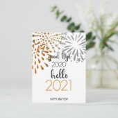 Cartes Pour Fêtes Annuelles Good Bye 2020 Hello 2021| Feu d'artifice (Debout devant)