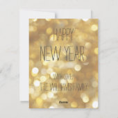 Cartes Pour Fêtes Annuelles Good Riddance 2021, Hello Gold Glam 2022 Nouvel An (Dos)