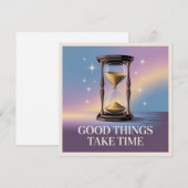 Cartes Pour Fêtes Annuelles Good Things Take Time (Devant / Derrière)