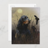 Cartes Pour Fêtes Annuelles Gordon setter avec faisans, Art (Devant / Derrière)